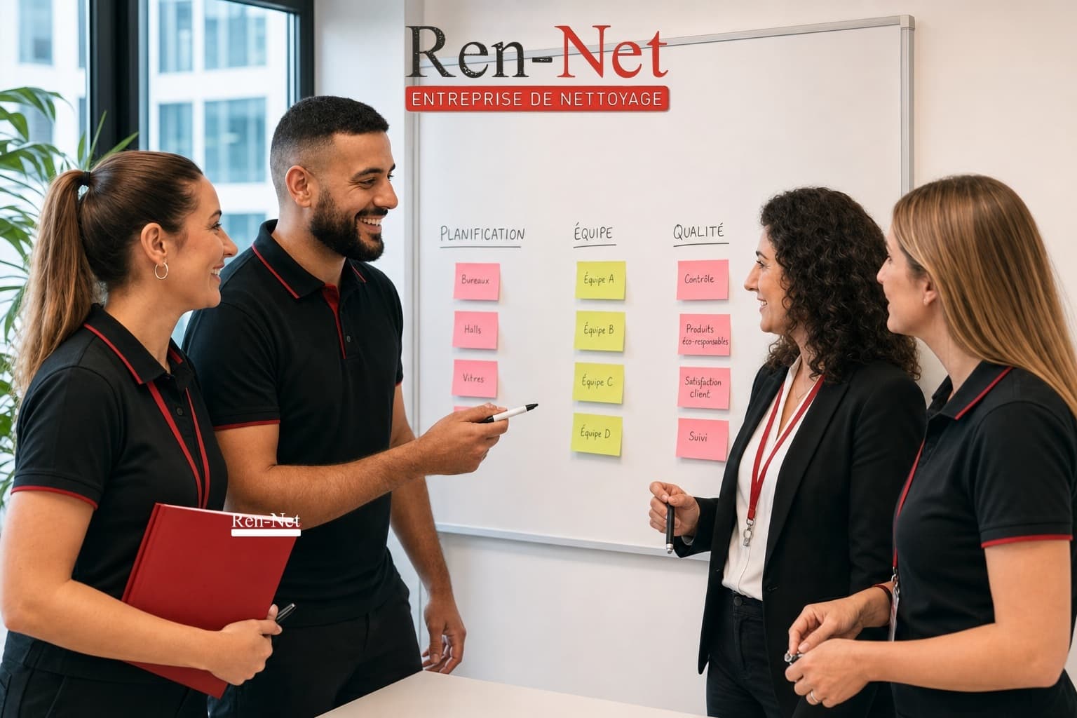 L’équipe Ren-Net en réunion de planification qualité