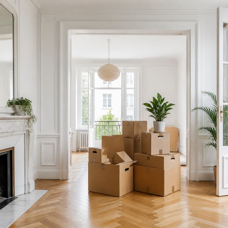 Intérieur prêt pour un nettoyage résidentiel